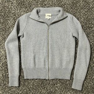 Aritzia wool zip-up sweater